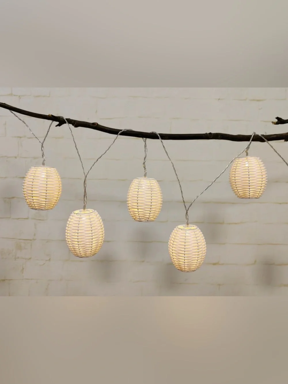 NWT Solar Nylon Lantern String Lights, outdoor use, weather resistant, 3.3 meter